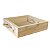 Bandeja em pinus alça Sisal 28x28x7cm - Imagem 1