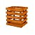 Caixote em pinus 37x37x30cm  cor Imbuia - Imagem 1