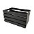 Caixote em pinus 50x30x25cm Preto - Imagem 1