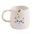 Caneca Bege Relevo Gato - Imagem 1