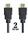 Cabo HDMI 2M pontas douradas 4K - Imagem 2