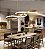 Lustre Luminaria Pendente Dourado De Led 3000K 50W 1 Metro - Imagem 3