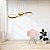 Lustre Luminaria Pendente Dourado De Led 3000K 50W 1 Metro - Imagem 5