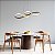 Lustre Luminaria Pendente Dourado De Led 3000K 50W 1 Metro - Imagem 2