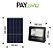 Kit C/ 4 Refletor Solar Led Holofote 6000K + Placas Solar + Controle - Imagem 4