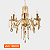 Lustre Luminária De Cristal Ambar Luxo 6 Braços - Imagem 1