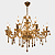 Lustre Luminária De Cristal Ambar Luxo 12 Braços - Imagem 1