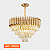 Lustre Pendente De Cristal Dourado 50cm Redondo - Imagem 1