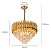 Lustre Pendente De Cristal Dourado 50cm Redondo - Imagem 6