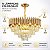 Lustre Pendente De Cristal Dourado 50cm Redondo - Imagem 7