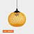 Lustre Pendente Rattan Redondo Bambu Natural 20cm - Imagem 1