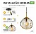 Lustre Pendente Bola Vidro Âmbar 25cm Moderno Luxo E27 - Imagem 8