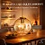 Lustre Pendente Bola Vidro Âmbar 25cm Moderno Luxo E27 - Imagem 3