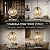 Lustre Pendente Bola Vidro Âmbar 25cm Moderno Luxo E27 - Imagem 4