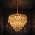Lustre Pendente De Cristal Dourado 50cm Redondo Luxo - Imagem 5