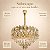 Lustre Pendente De Cristal Dourado 50cm Redondo Luxo - Imagem 3