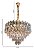 Lustre Pendente De Cristal Dourado 50cm Redondo Luxo - Imagem 7