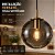Pendente Bola Vidro Fumê 25cm Decorativo Moderno - Imagem 4
