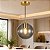 Pendente Bola Vidro Fumê 25cm Decorativo Moderno - Imagem 2