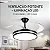 Ventilador Teto Preto Com Luz Inteligente Led 50w 3 Cores - Imagem 5