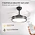 Ventilador Teto Preto Com Luz Inteligente Led 50w 3 Cores - Imagem 4