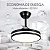 Ventilador Teto Preto Com Luz Inteligente Led 50w 3 Cores - Imagem 2