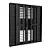 PORTA BALCÃO DE AÇO DE CORRER MULTIFLEX PRÁTIKA BLACK PRETA 6 FOLHAS - Imagem 1
