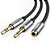 Cabo divisor de Fone e Microfone P3 fêmea para P2 macho - Ugreen AV140 - Imagem 2
