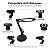 Braço Articulado de Mesa com Base - Suporte para Webcam Câmera Iluminação com rosca 1/4" - Greika 25-D - Imagem 2