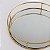Bandeja espelhada decorativa com dourado oval - Imagem 1