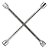 Chave De Roda Cruz 4 Bocas Tipo Cruz Universal Estrela Carro 17 19 21 23mm - Imagem 1