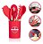 Utensílios De Cozinha Silicone Cabo Madeira Kit C/12 - Imagem 5