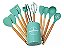 Utensílios De Cozinha Silicone Cabo Madeira Kit C/12 - Imagem 6