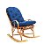 Cadeira Balanço Varanda de Vime com Almofada - Imagem 1