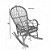 Cadeira Balanço adulto de vime Almofada - Imagem 2