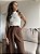 Conjunto Feminino Regata Calça Alfaiataria Marrom - Imagem 3