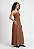 Vestido Longo Poá Marrom - Imagem 3