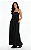 Vestido Longo Algodão Preto - Imagem 1