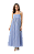 Vestido Longo Algodão Listrado Azul - Imagem 2