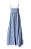 Vestido Longo Algodão Listrado Azul - Imagem 4