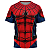Camiseta Homem Aranha Vermelho Super Herói Tecido Dryfit - Imagem 2