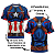 Camiseta Capitão América Super Herói Tecido Dryfit - Imagem 4