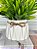 Vaso Branco Laço com Verde Folha Artificial - Imagem 5