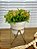 Cachepot OffWhite com Suporte e Planta Artificial - Imagem 1