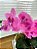 Arranjo de Orquídea Artificial Rosa Vaso Gomo OffWhite - Imagem 4