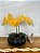 Arranjo de Orquídea Artificial Amarela 2 Hastes Equibanda Preto G - Imagem 1