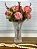 Arranjo Artificial Rosa 46cm com Vaso de Vidro - Imagem 4