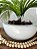 Planta Artificial Folha de Palmeira 35cm Vaso Bacia Branco - Imagem 4
