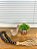 Kit Decorativo Vaso com Verdinhos + Colar + Pássaro Cerâmica - Imagem 1