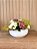 Arranjo Artificial Rosas com Margarida Amarela e Bordô Vaso Branco - Imagem 5